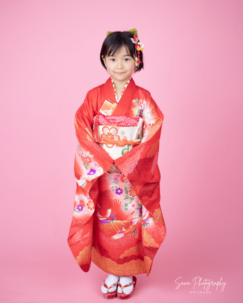 kids kimono studio portrait in Brisbane